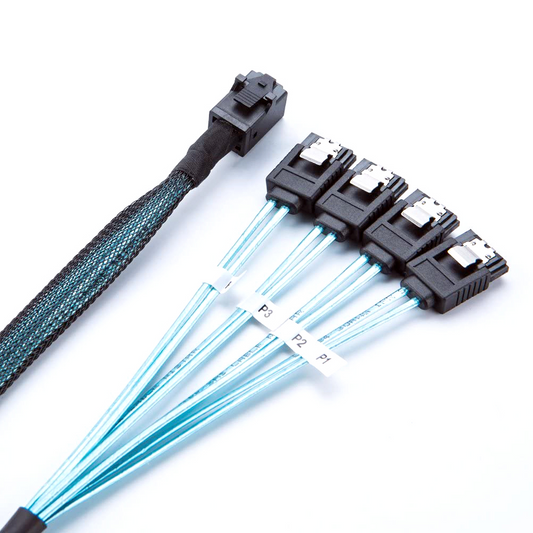 Mini SAS HD SFF-8643 to 4× SATA Internal Cable – 0.5 m (1.6 ft)